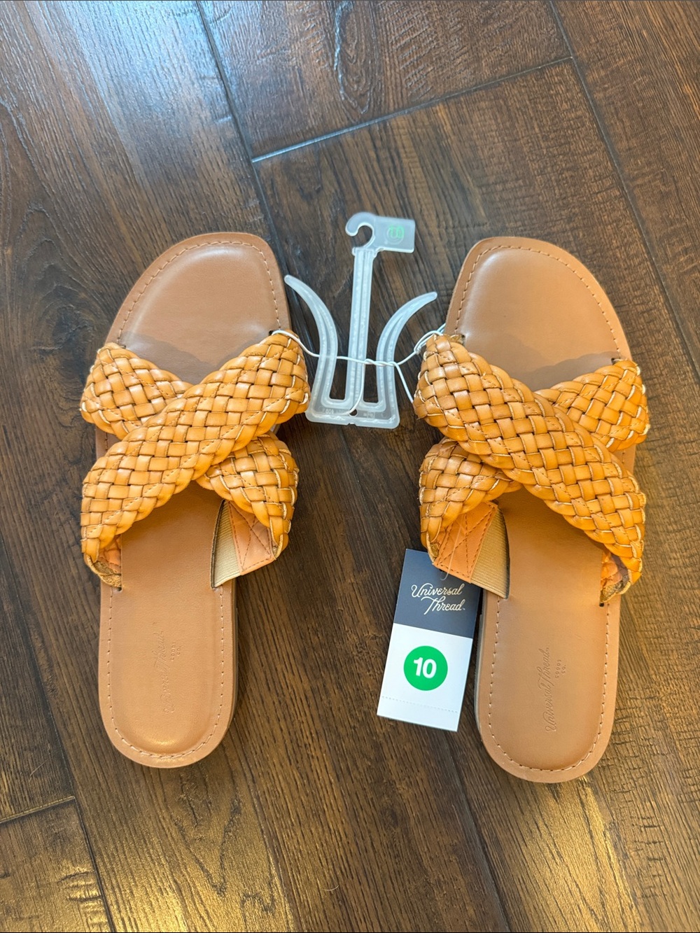 Universal Thread Women's Braided Slide Sandals - Orange Tan